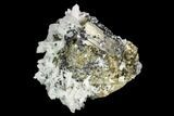 Pyrite Crystal Cluster with Quartz - Peru #126570-1